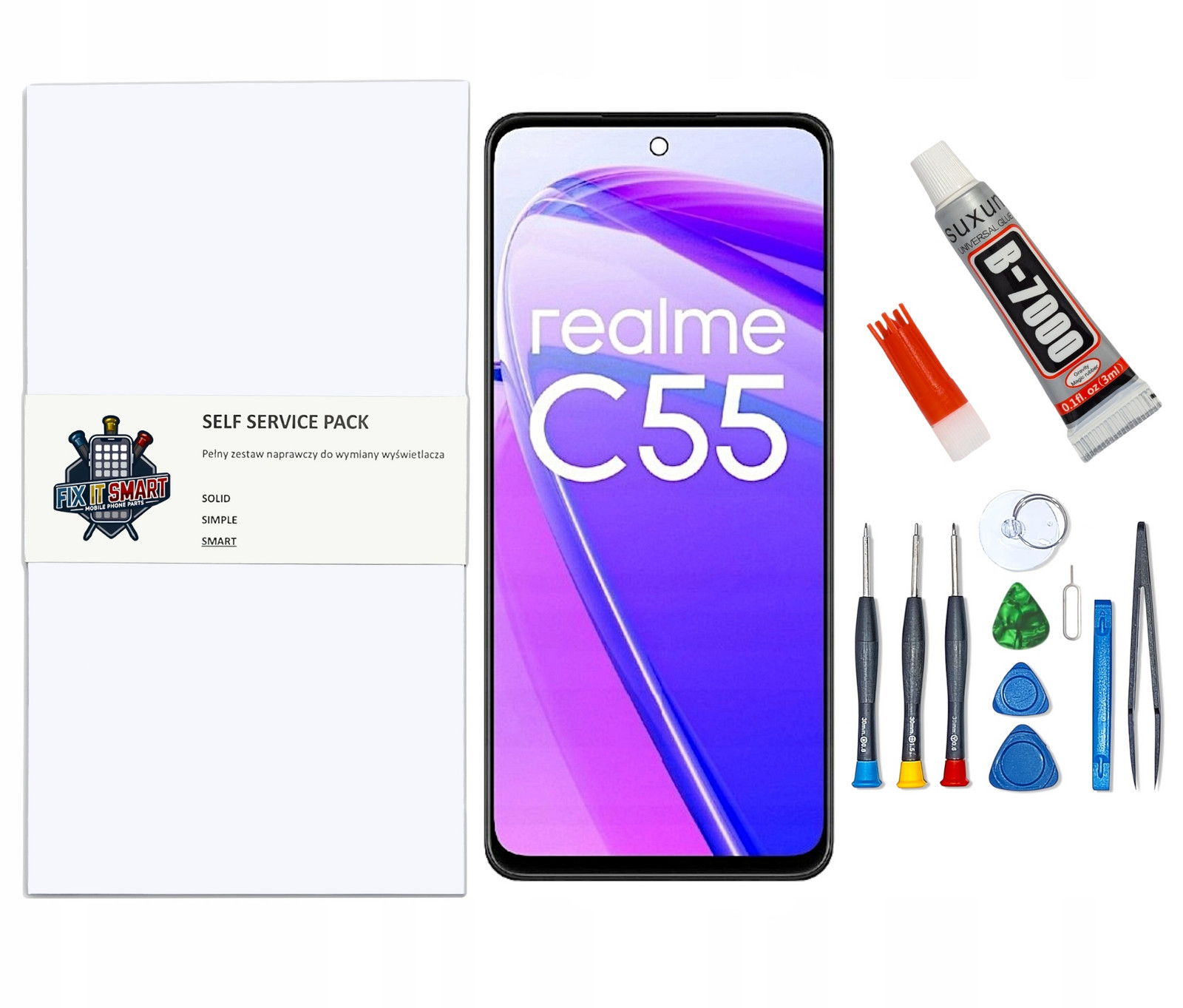 Displej Pro Realme C55 Originál Rámeček Sada Pro Výměnu LCD Displeje