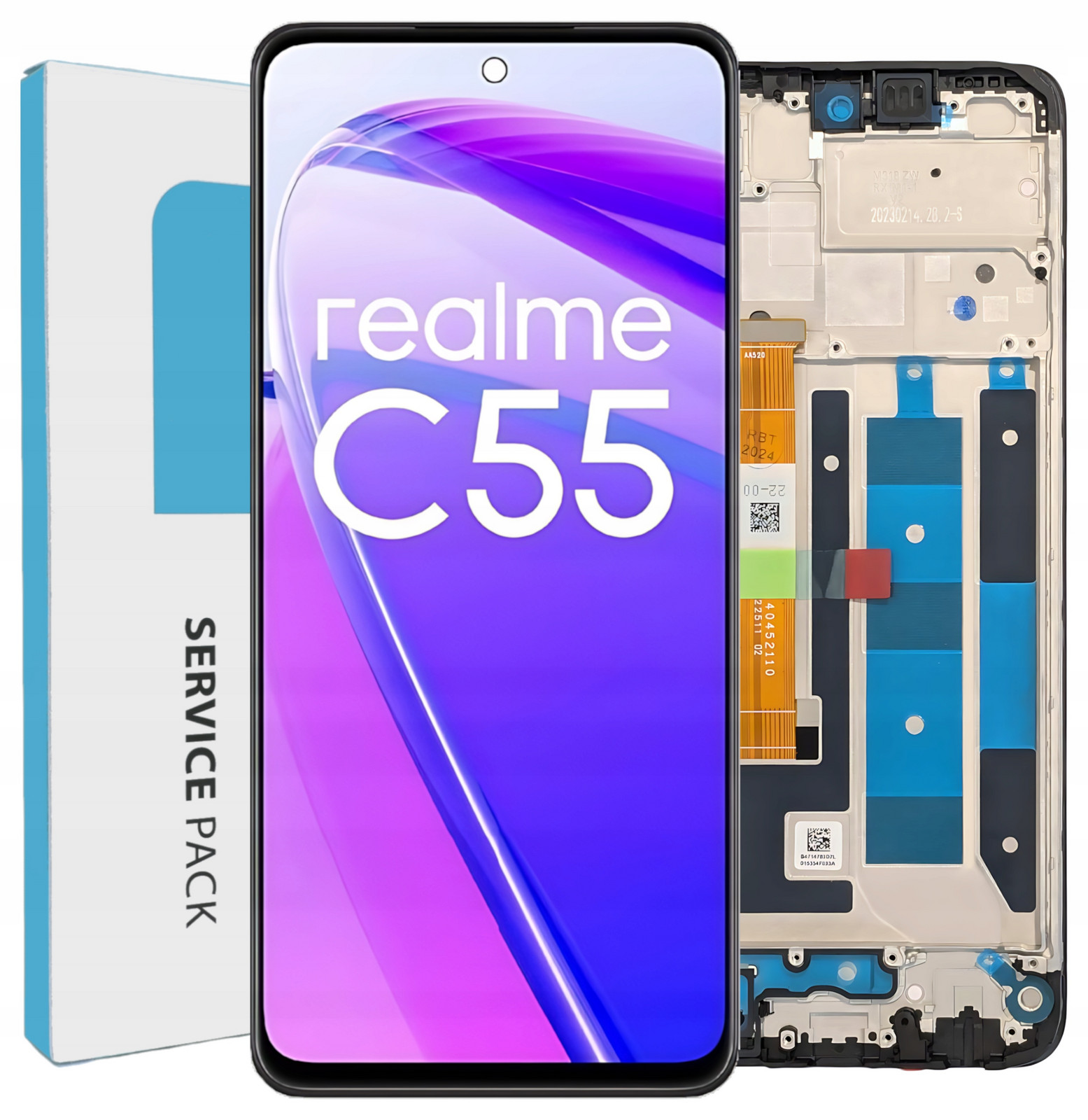 Originální LCD Dotykový Displej Pro Realme C55 Rámeček RMX3710