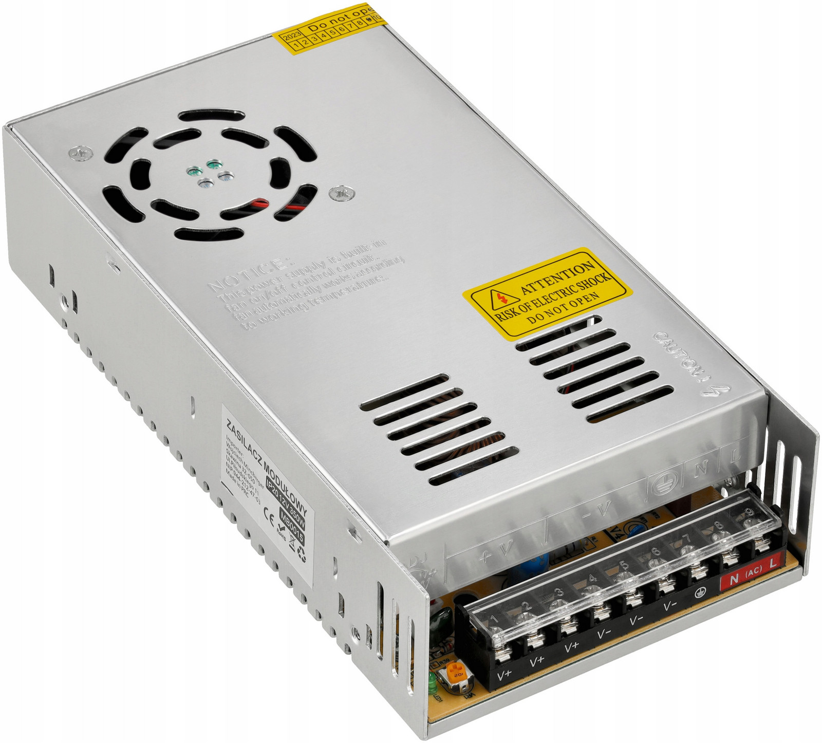 Led zdroj 12V Modulární 600W 50A IP20 pro pásky Regulovatelný transformátor