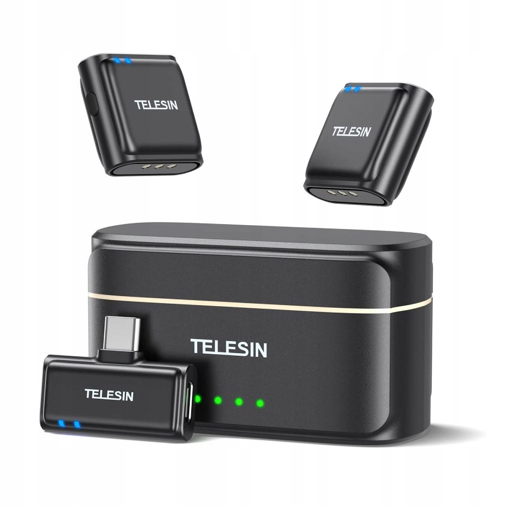 Bezdrátový kravatový mikrofon Telesin 2ks pro mobilní telefon, sada