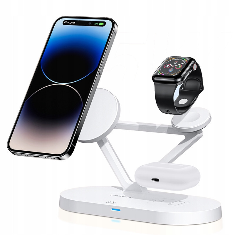 Nabíjecí stanice Indukční nabíječka 3v1 pro Apple Watch Airpods iPhone 15W