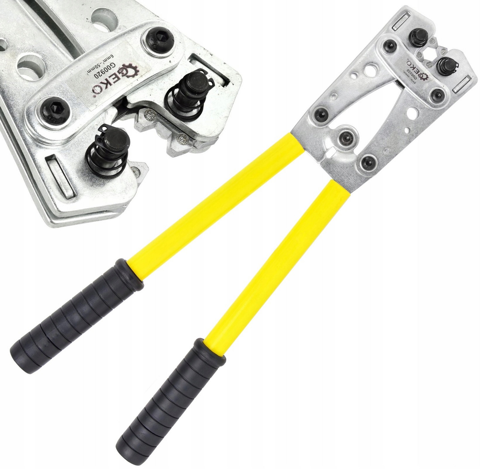 Krimpovací kleště na koncové dutinky kabelů 8 tun Cu a Al 6-50 mm