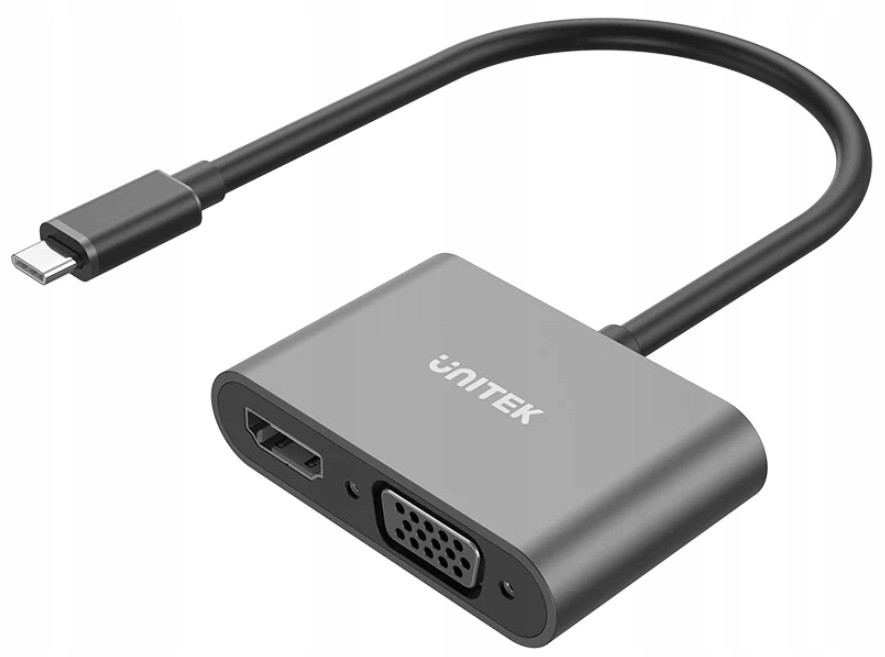 2 x adaptér Usb-c – Hdmi 4K@60HZ a Vga Unitek V1168A