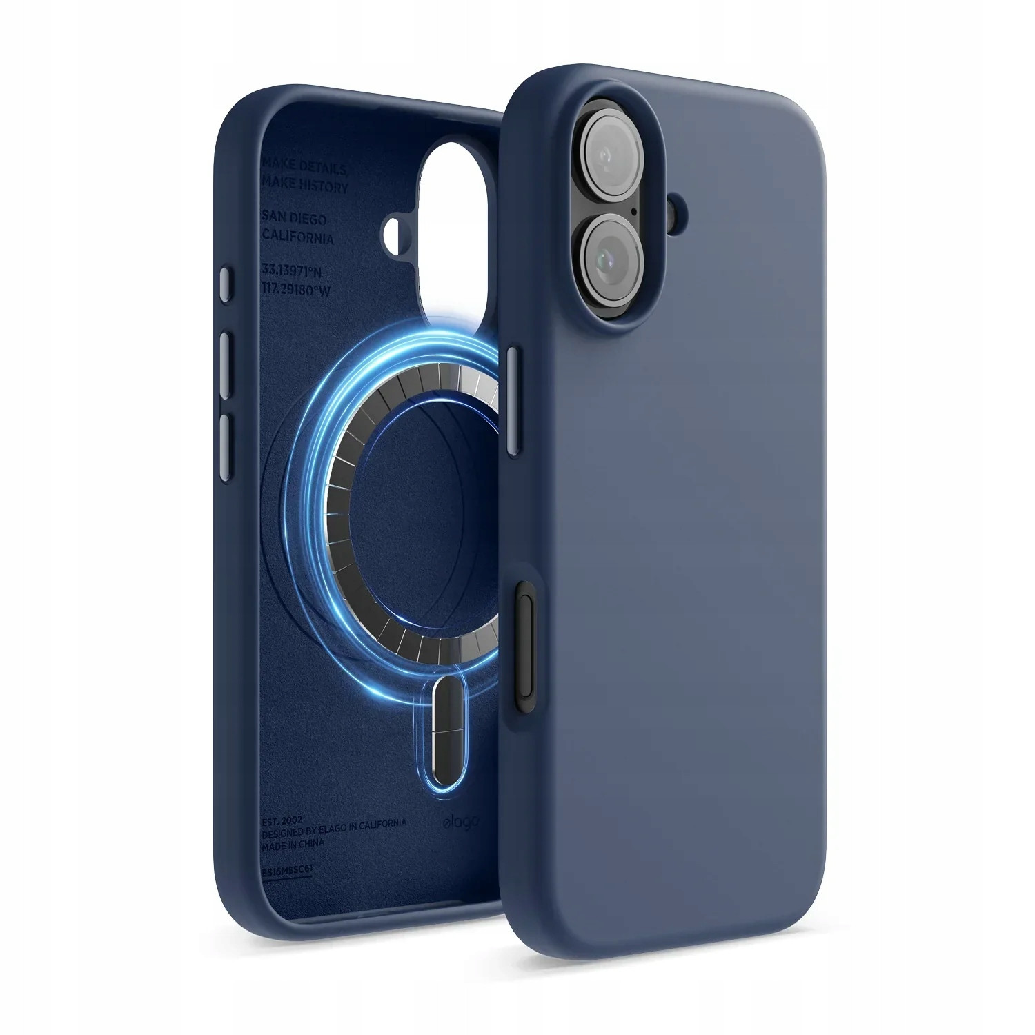 Pouzdro pro iPhone 16 Elago Silikonové pouzdro s MagSafe Jean Indigo