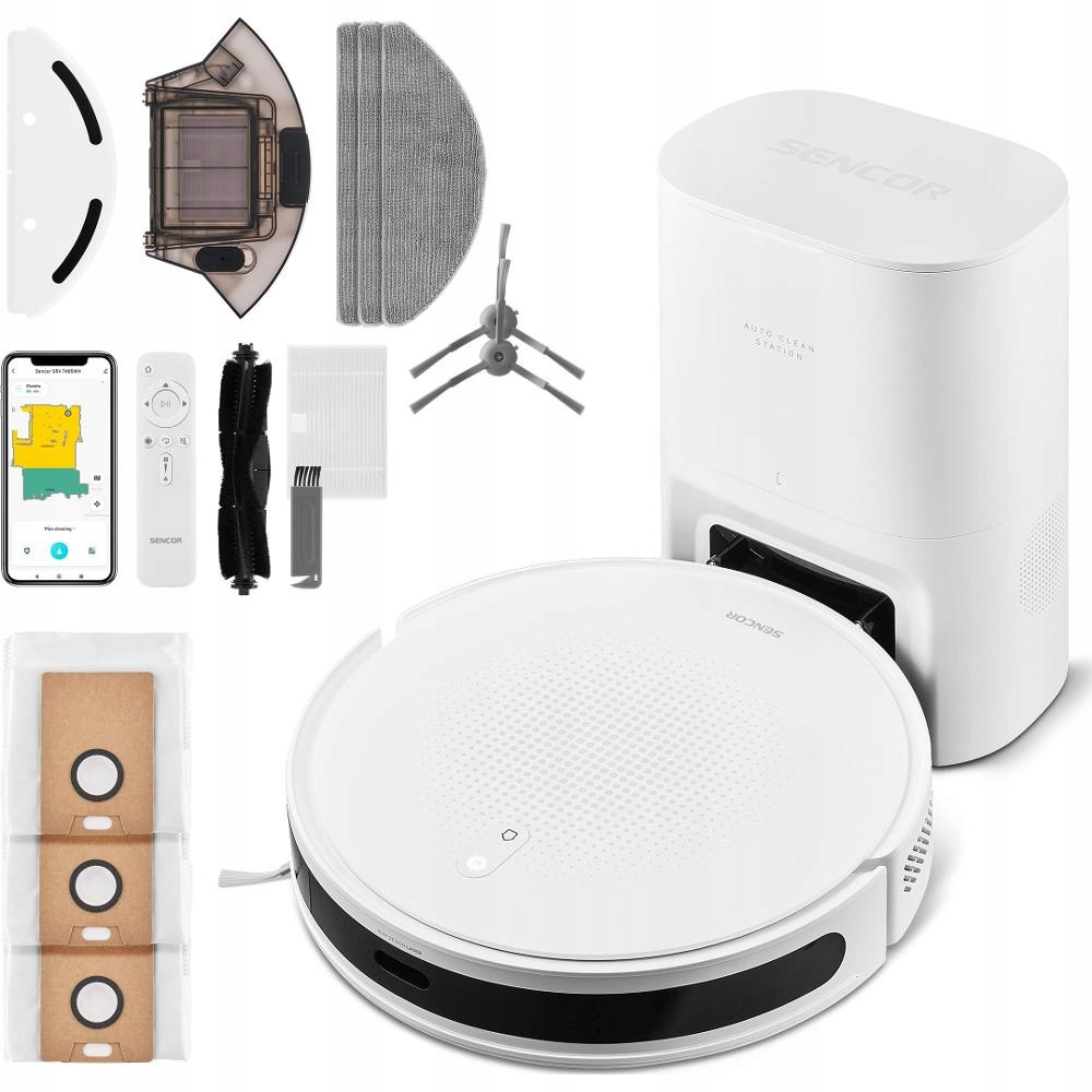 Robotický vysavač 2v1 Sencor Srv 7485WH