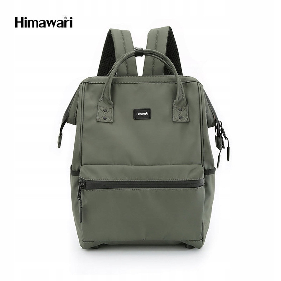 Batoh je vyroben z voděodolného nylonu v zelené barvě a je vybaven stabilizačními prvky