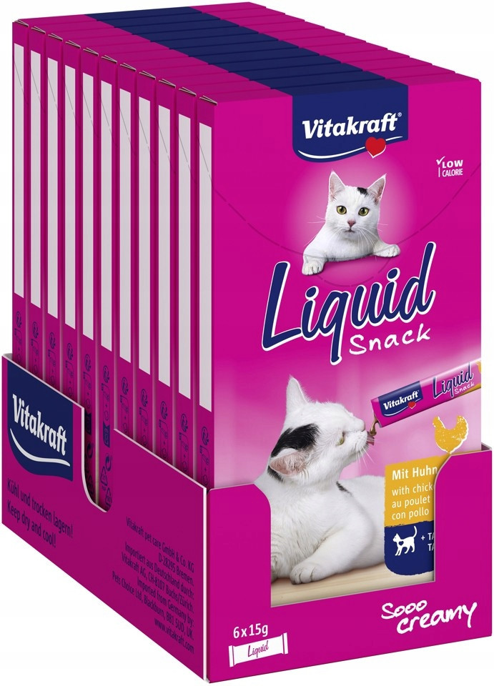 Vitakraft Cat Liquid Snack kuře taurin 66x15g