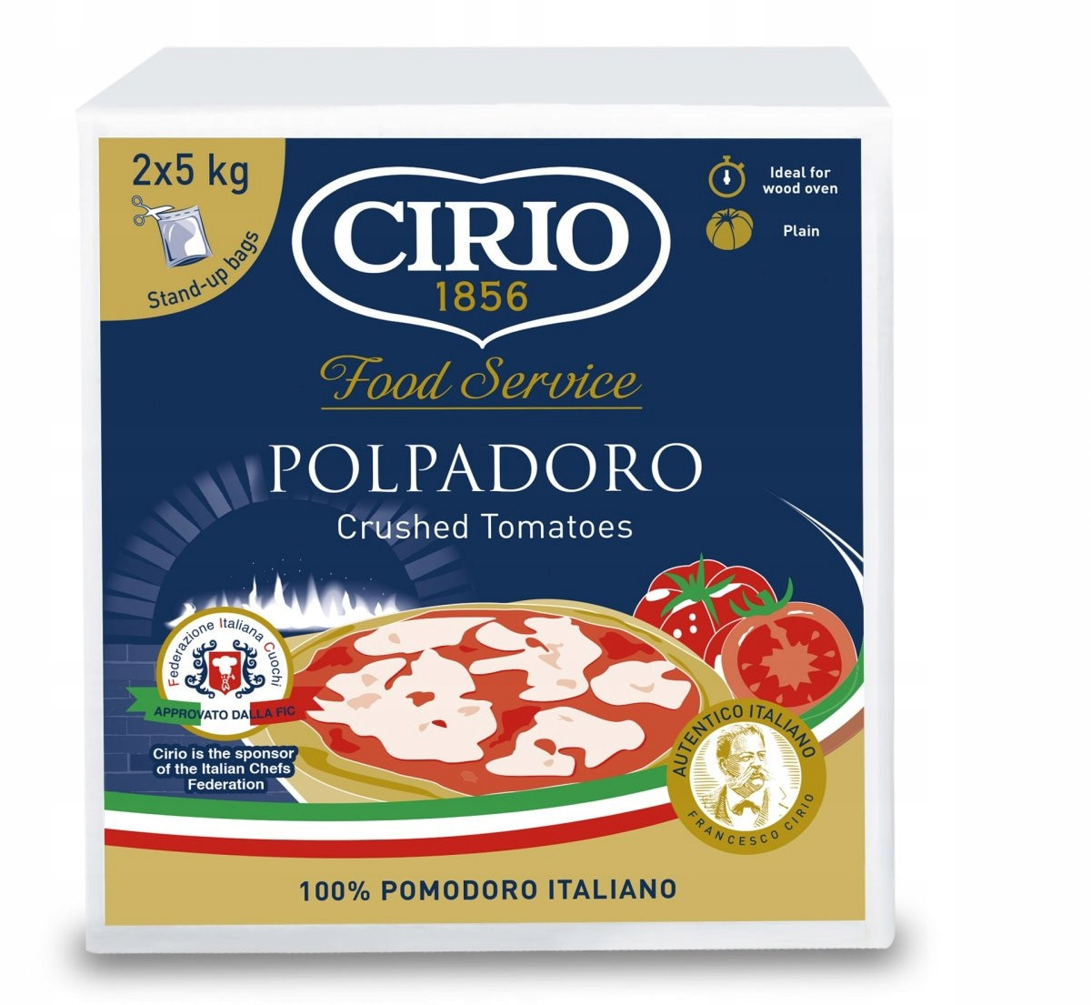 2 x 5 kg Rajčata v kusech Polpadoro Cirio