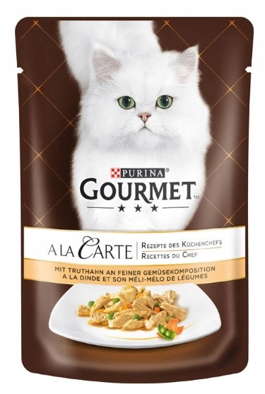 21 + 3 zdarma! 24 x 85 g Gourmet A la Carte - pstruh s jemnou zeleninou