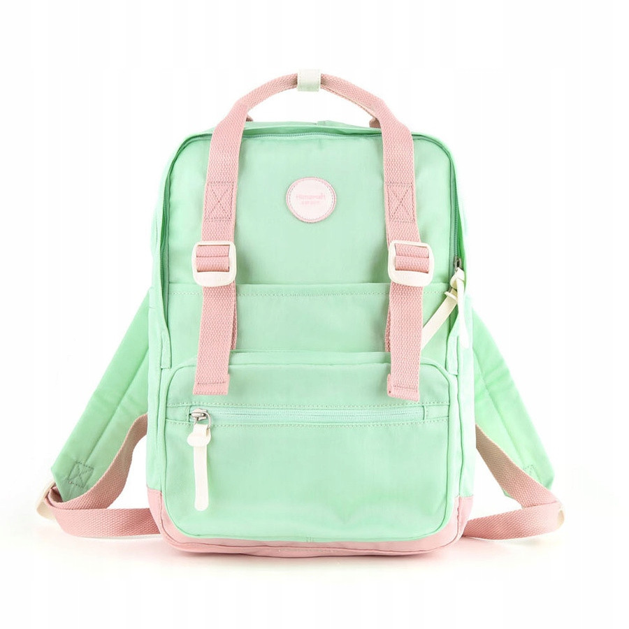 Prostorný městský batoh v mátové barvě se zapínáním na zip Himaw