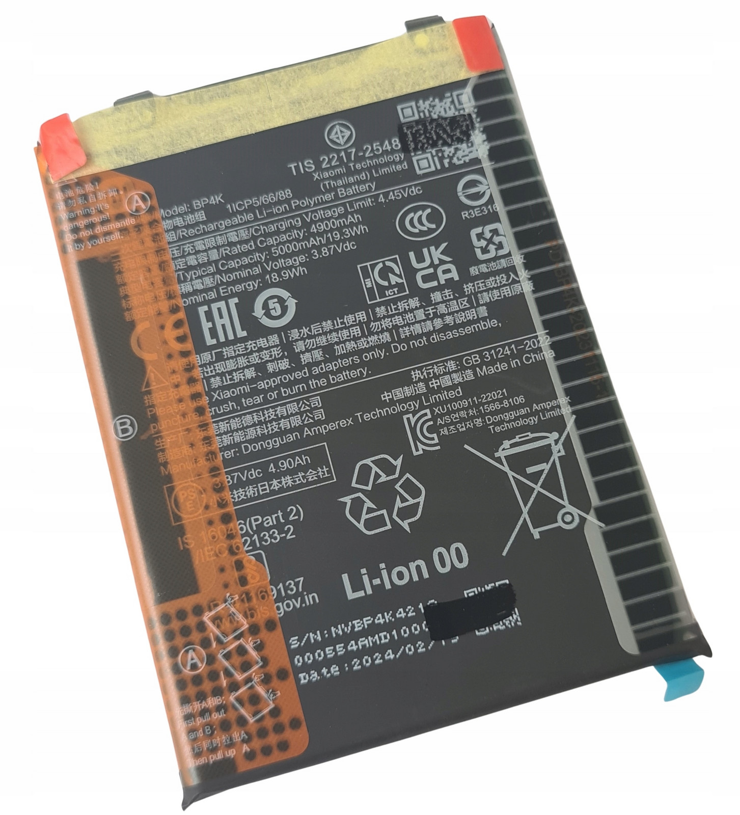 Org Nová originální baterie BP4K Xiaomi Poco X5 Pro Redmi Note 12 Pro 5G