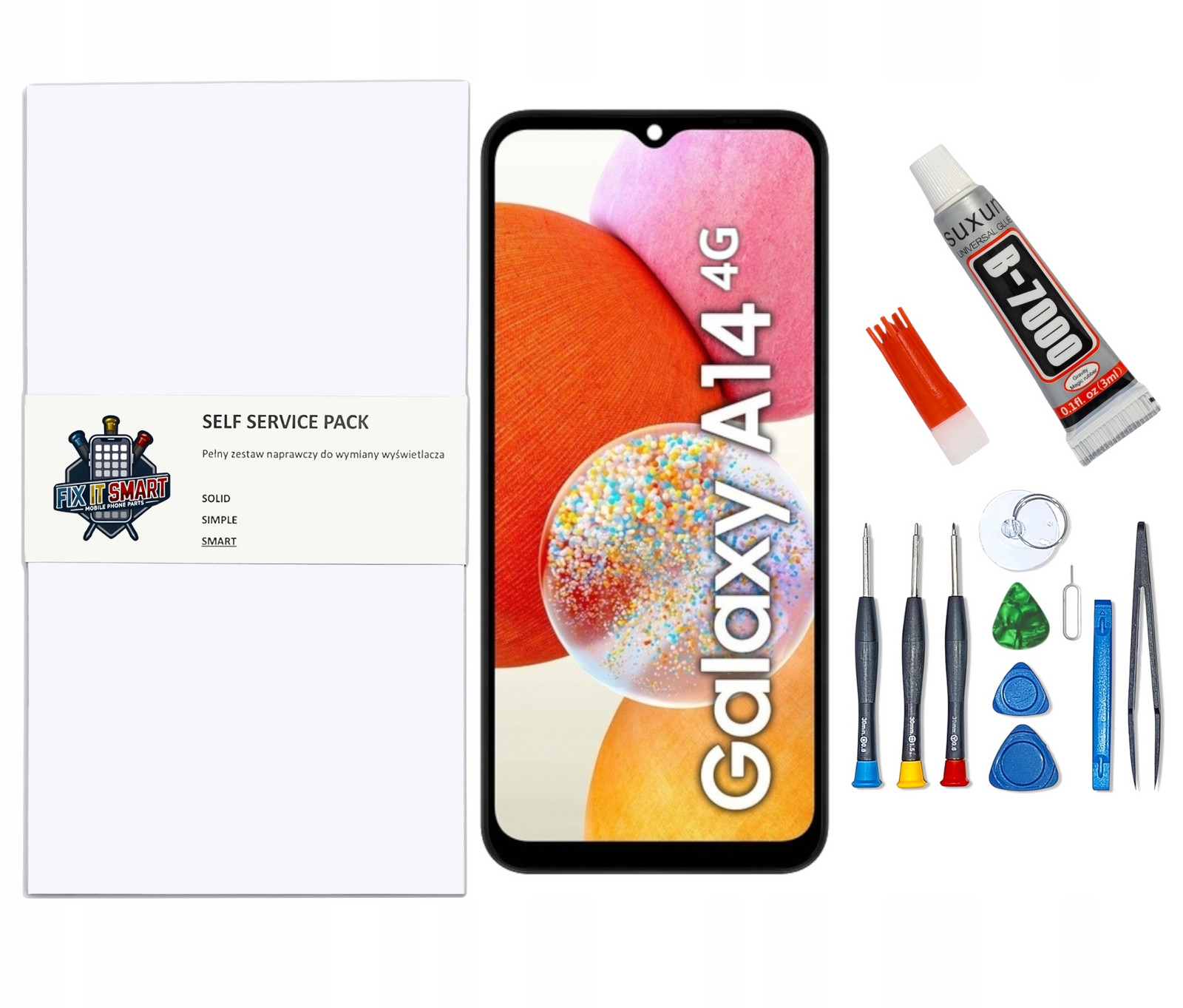 Displej Pro Samsung Galaxy A14 4G Originál Rámeček Sada Pro Výměnu LCD