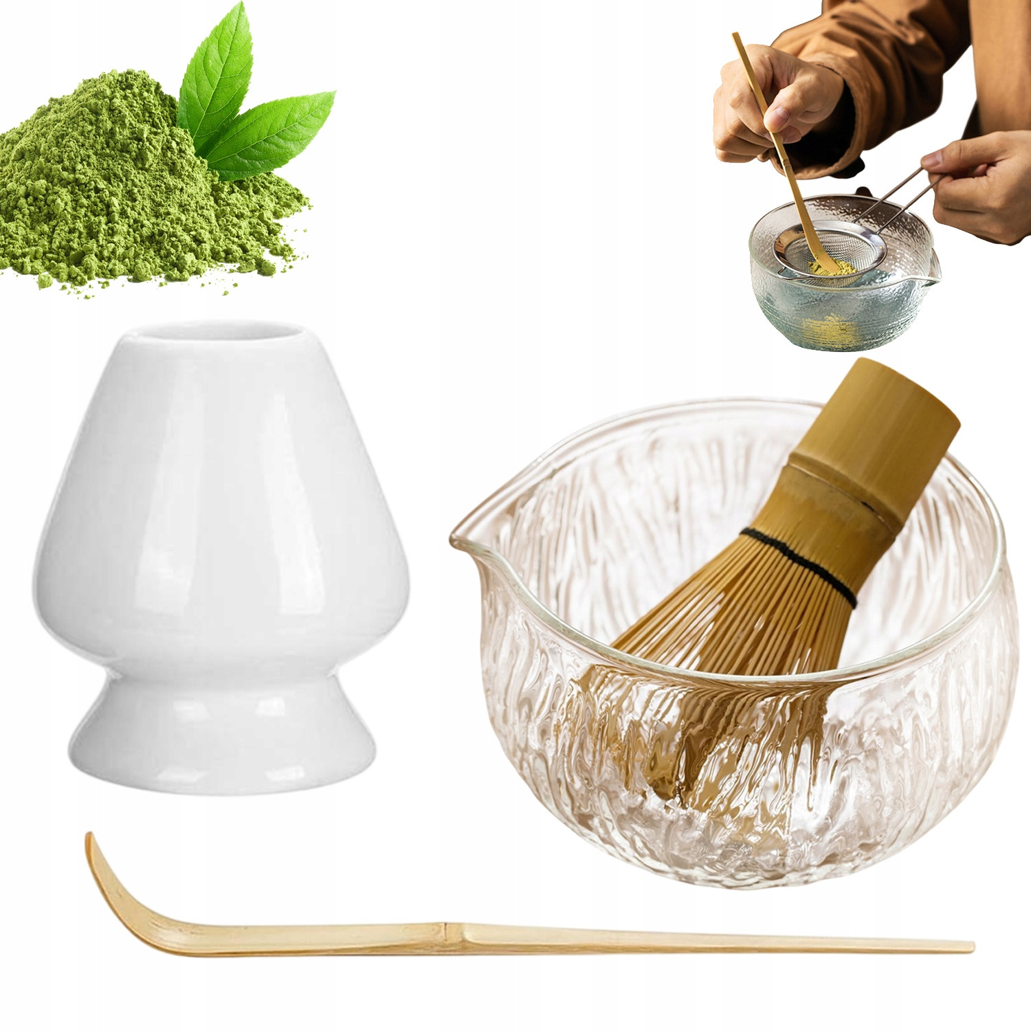 7 Ks Dárková Sada Na Čaj Matcha Vynikající Dárek