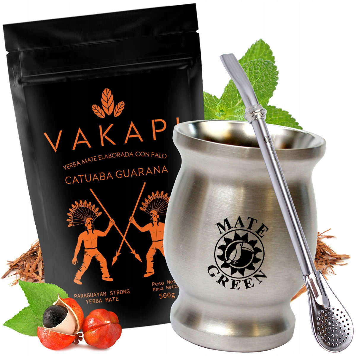 Sada Yerba Mate Vakapi 10 x 500g 5kg Paraguayská Guarana