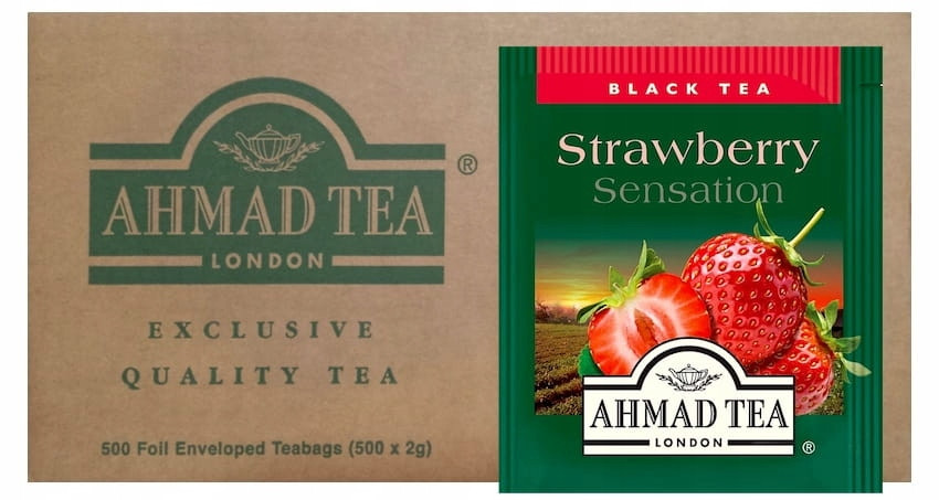 Ahmad Tea Čaj Černý Jahodový 500 obálek Strawberry