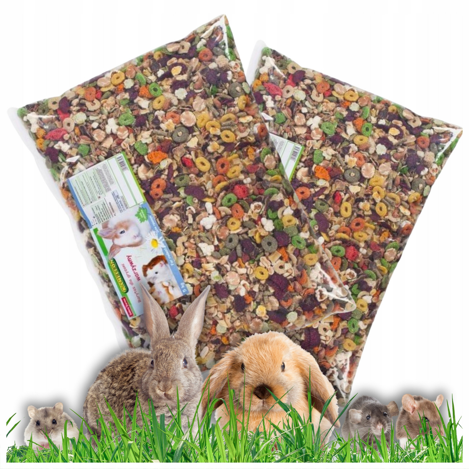 Kameleon Zeleninová rarita pro hlodavce a králíky Set XXL 2 x 5 Kg Sáčky