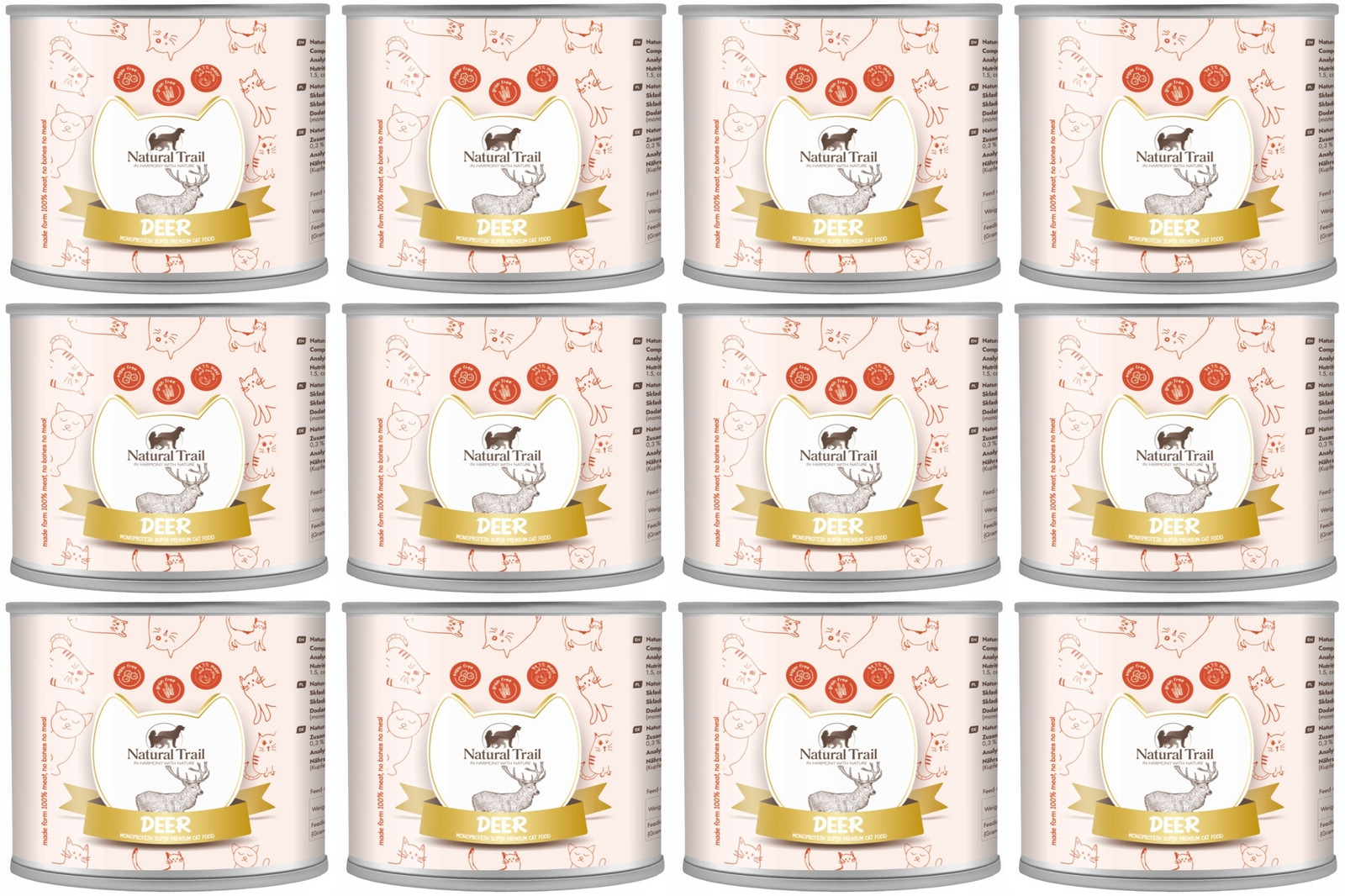 Natural Trail Cat Monoprotein Deer 12 x 185 g