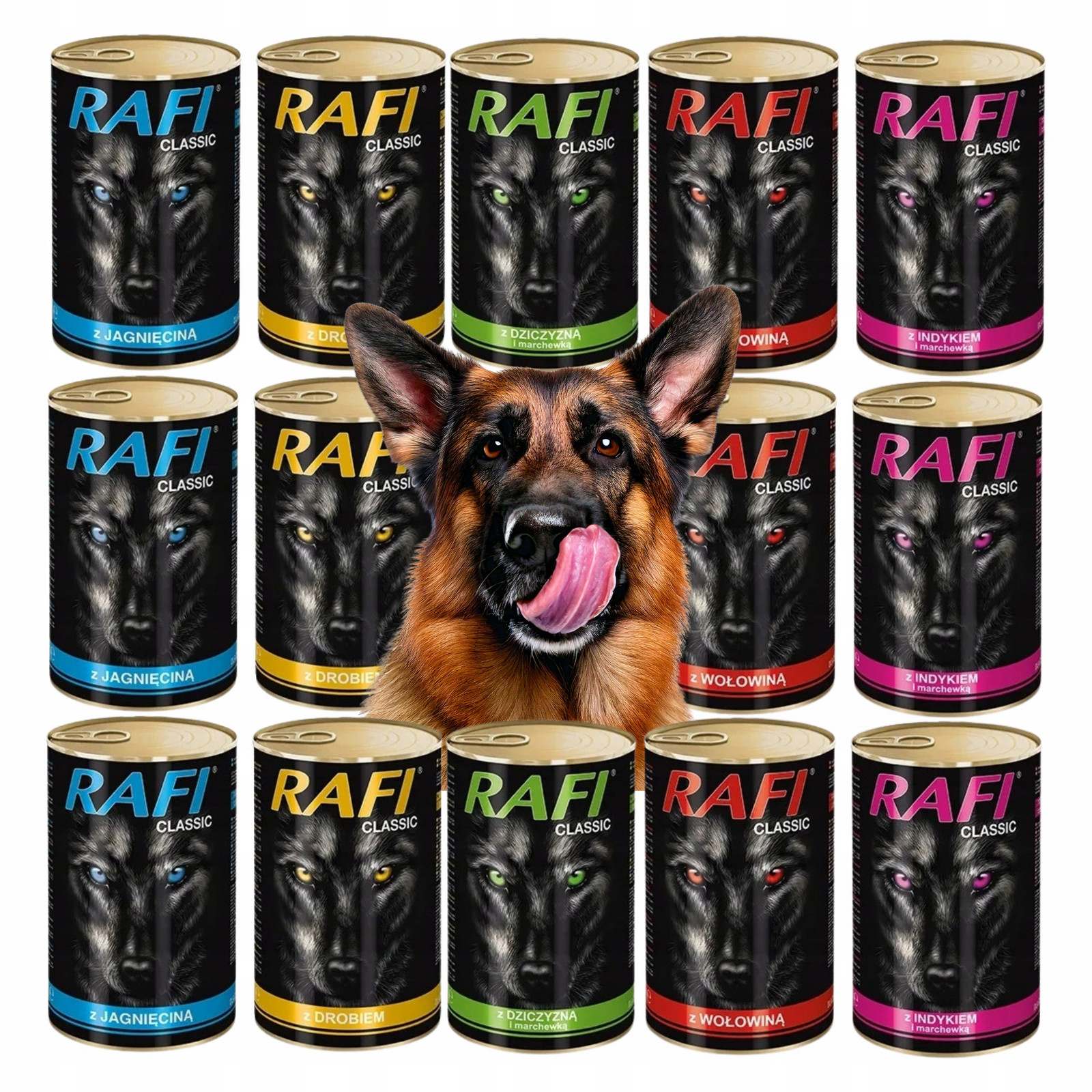 Dolina Noteci Rafi Classic vlhké krmivo Plechovky Pro Psa mix chutí 14x1240G