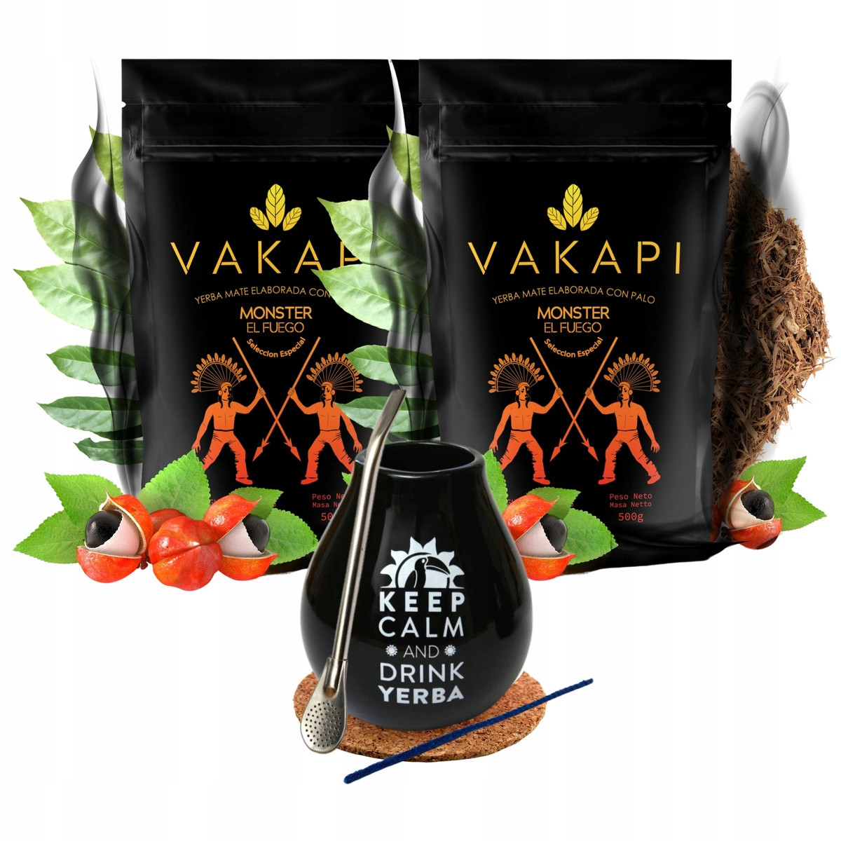 Yerba Mate Vakapi Monster Guarana El Fuego 3x 0,5kg