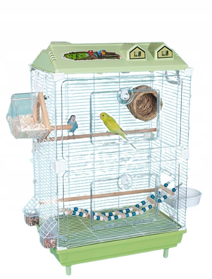Klec Pro Ptáky Průhledná 47x30x77 cm 8 Prvků Zelená