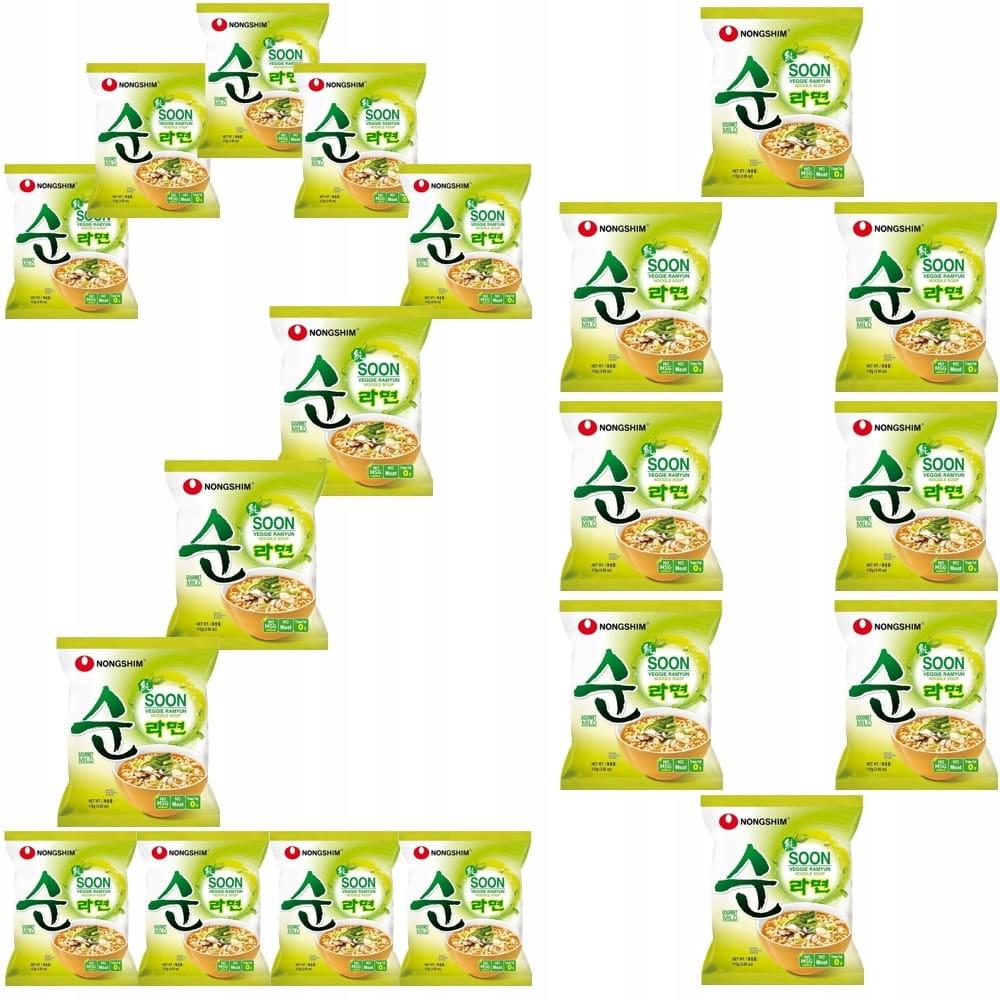20 x Korejská instantní polévka Instant Soon Veggie Ramyun 112 g Nong Shim