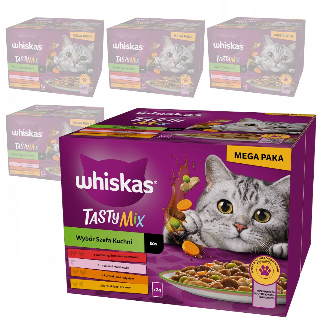 Whiskas Tasty MIX Výběr Šefa Kuchyně Sos 48x85g