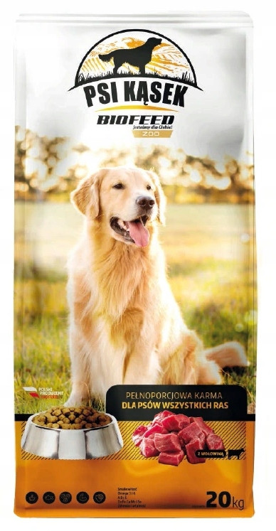 Psi Kousek Biofeed Krmivo pro psy s hovězím masem 20 kg