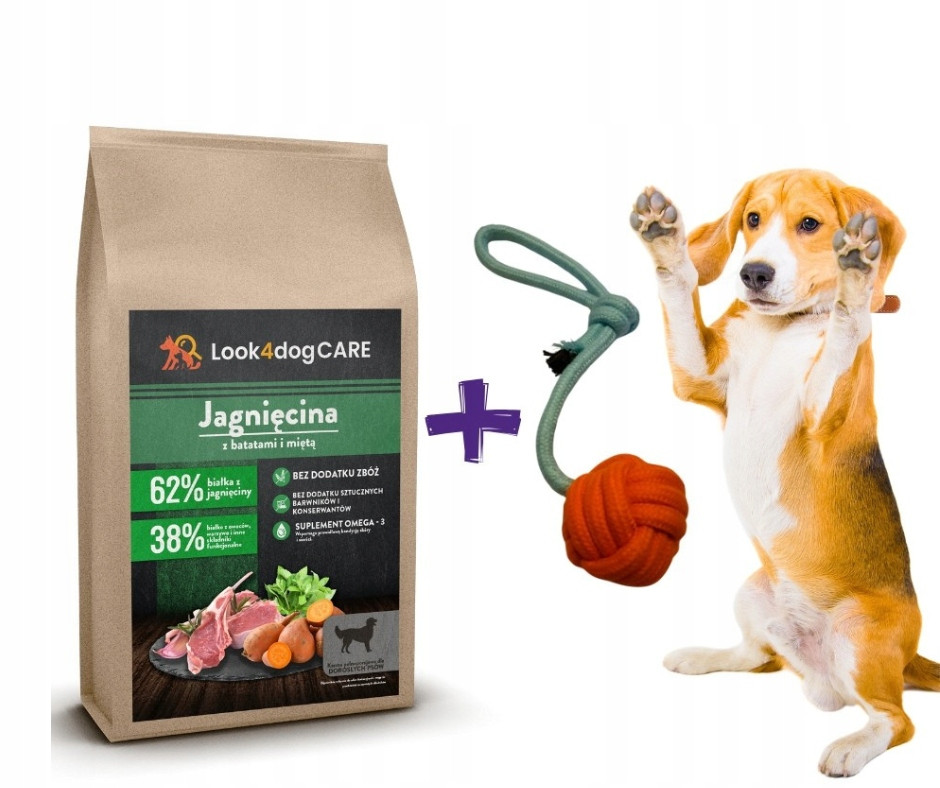 Krmivo pro psa Look4dog Care jehněčí 12 kg