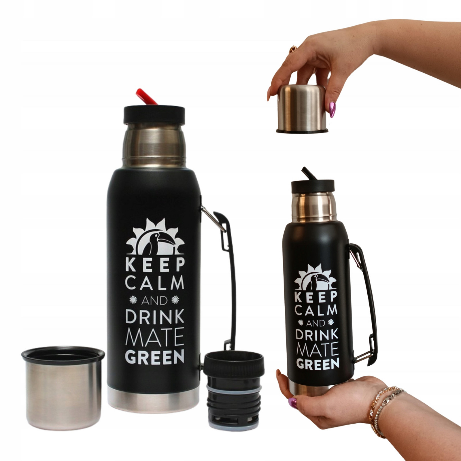 Originální Termoska Largoinox Black 1L Inox pro Yerba Mate od Gaucho Cebar