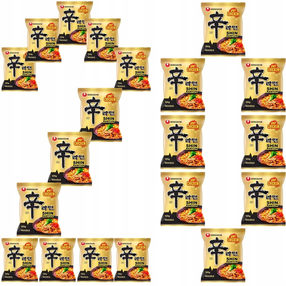 20 x Korejská instantní polévka Shin Ramyun Spicy Chicken 120 g Nong Shim