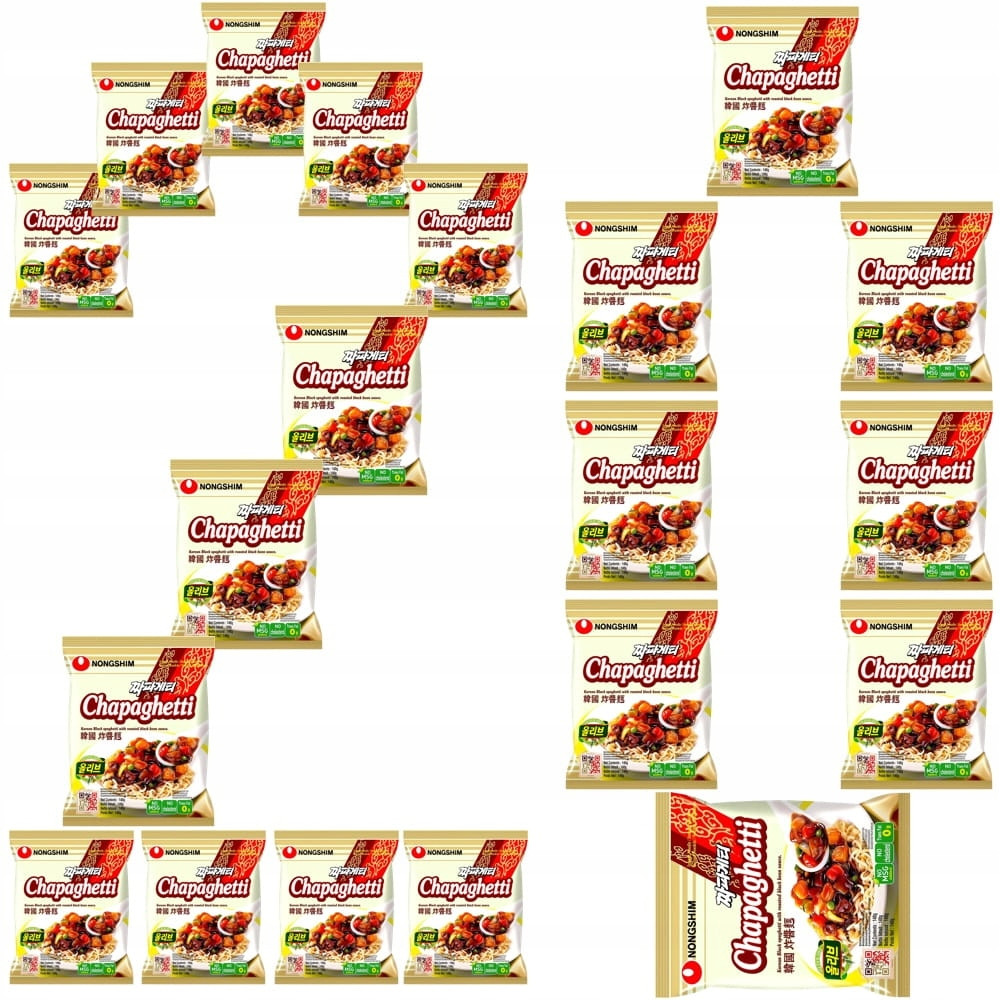 20 x Korejské instantní těstoviny Chapagetti Černé fazole 140 g Nong Shim