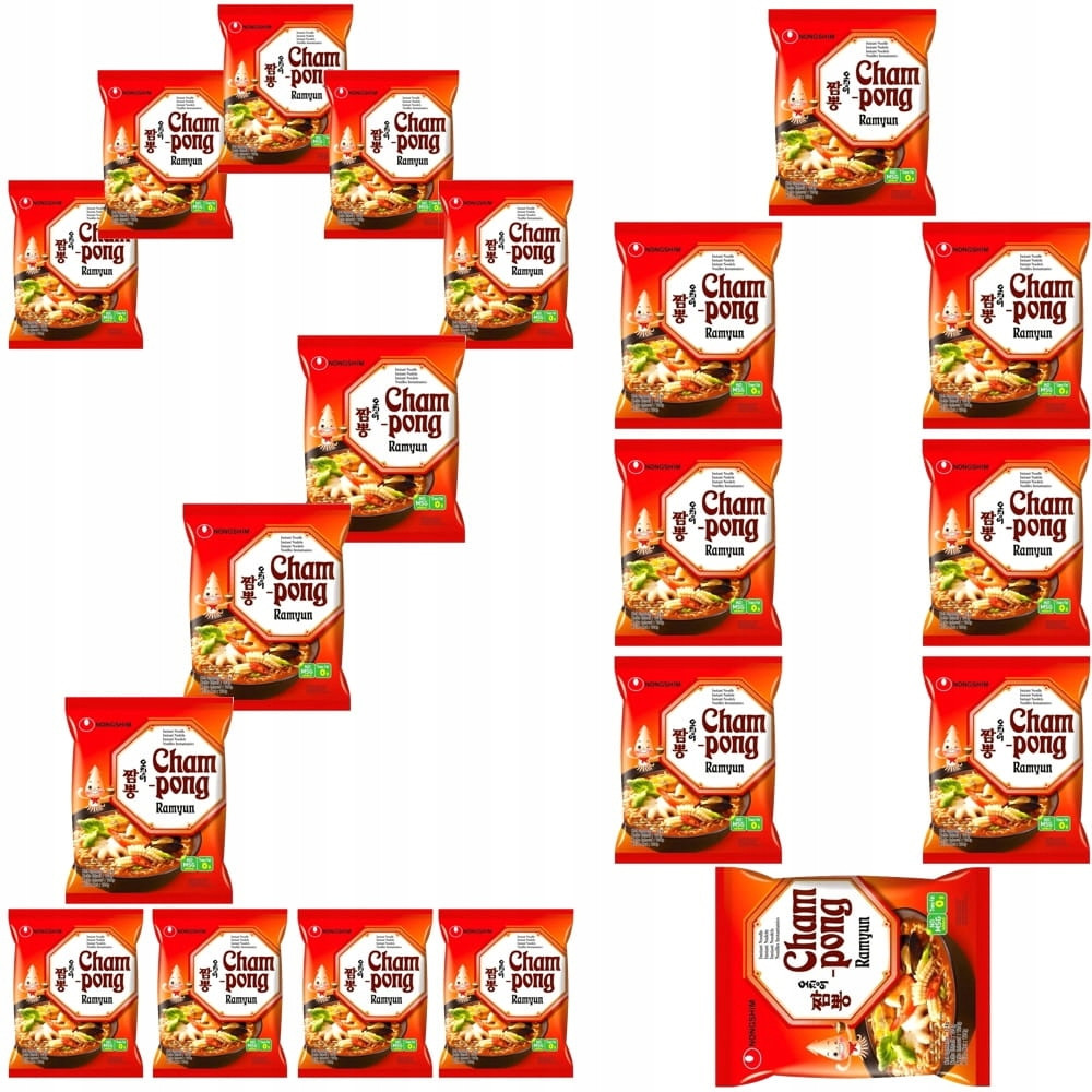 20 x Korejská Instantní polévka Mořské plody Cham-Pong 124 g Nong Shim