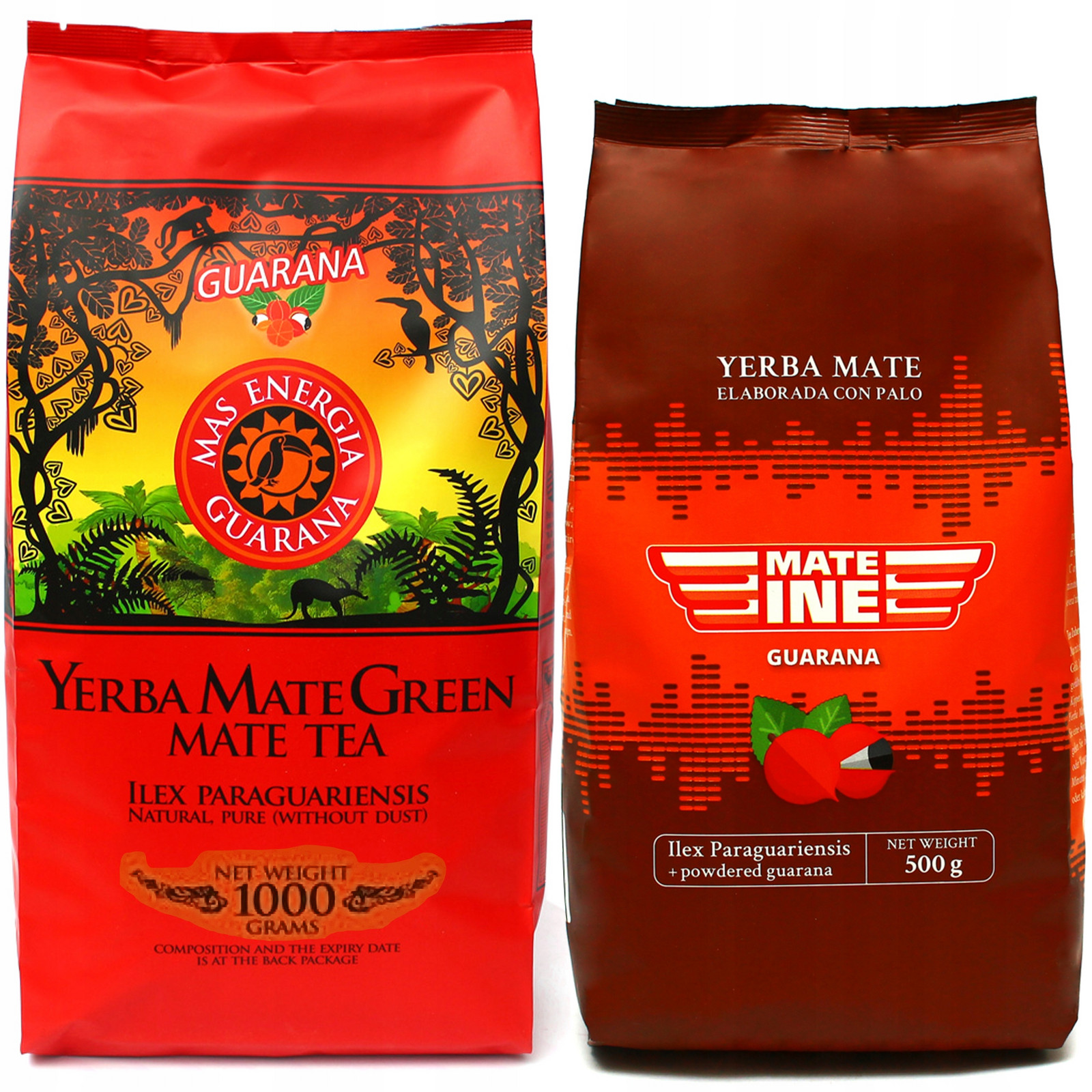 Yerba Mate Green Mas Energie Guarana 1kg Mateine Guarana 0,5kg