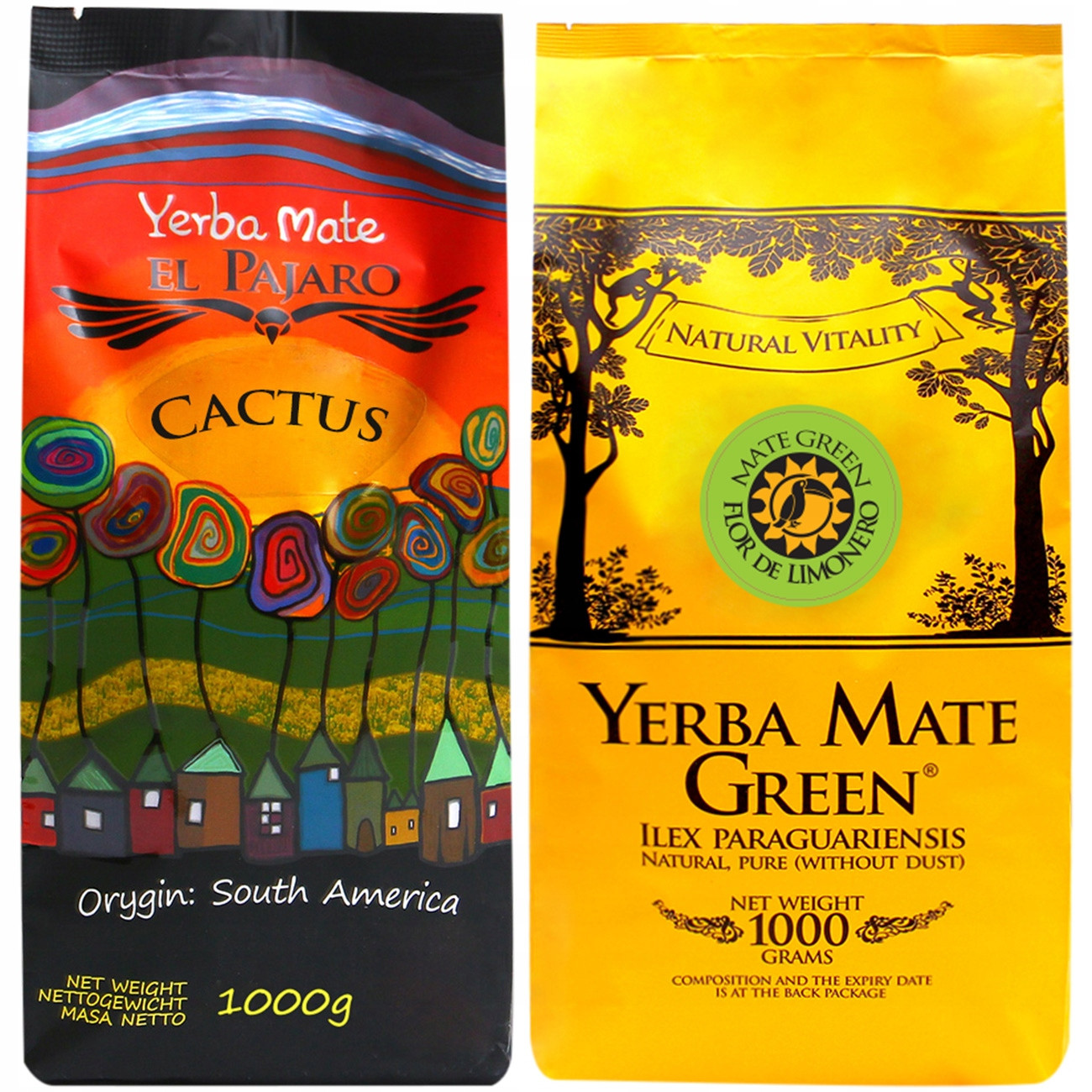 Yerba Mate El Pajaro Cactus Mate Green Flor de Limonero – nejlepší 2 x 1 kg