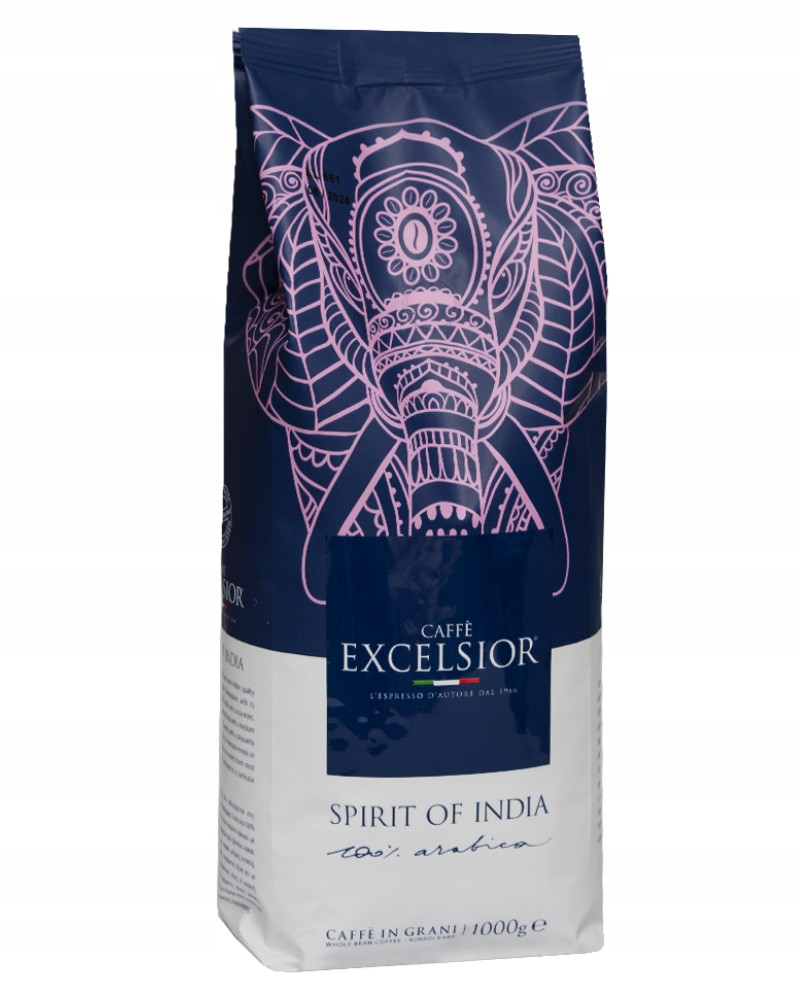 Káva zrnková 100% Arabica Excelsior Spirit Of India 1 kg čerstvě pražená