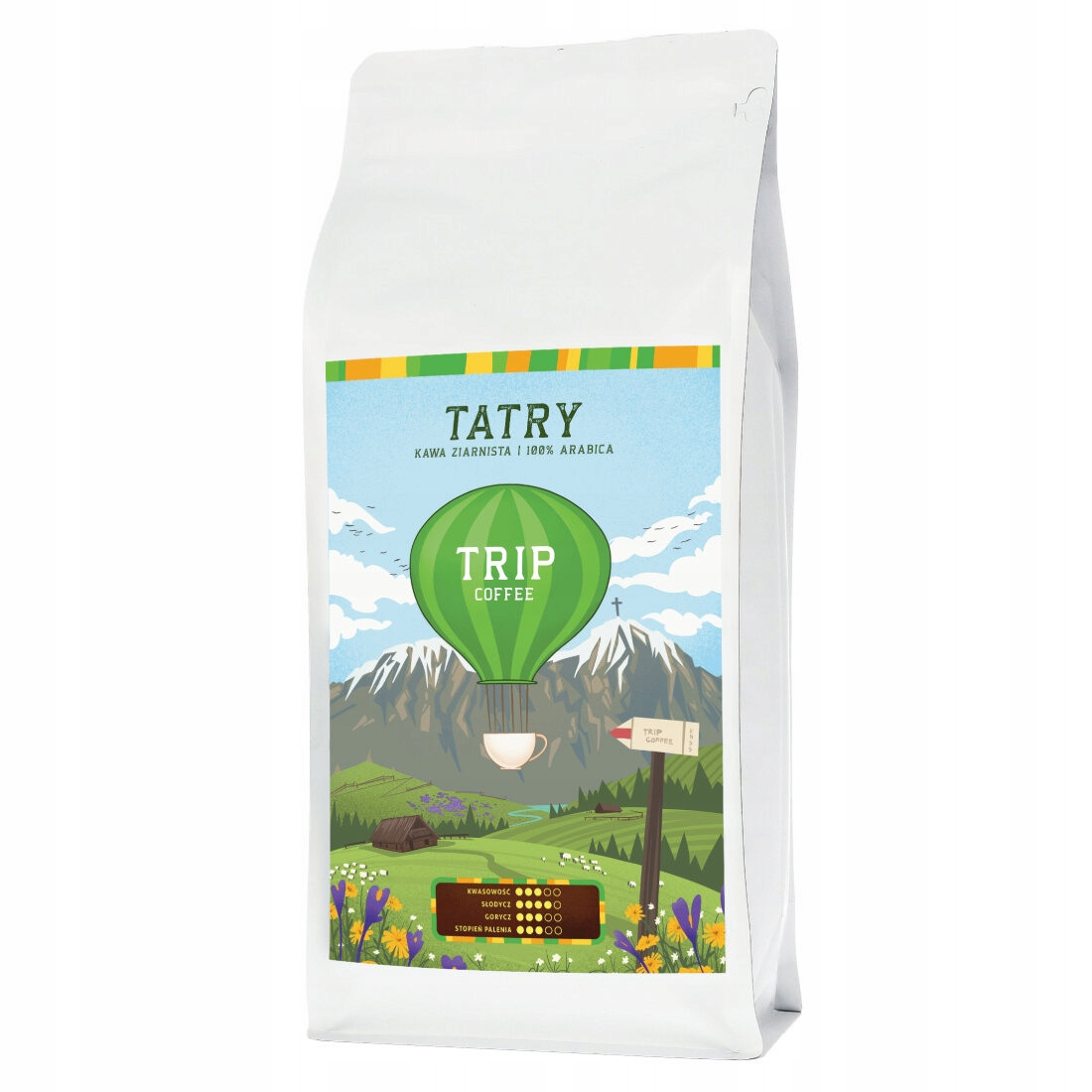 Káva zrnková Trip Coffee Tatry 100% Arabika 1 kg Čerstvě Pražená