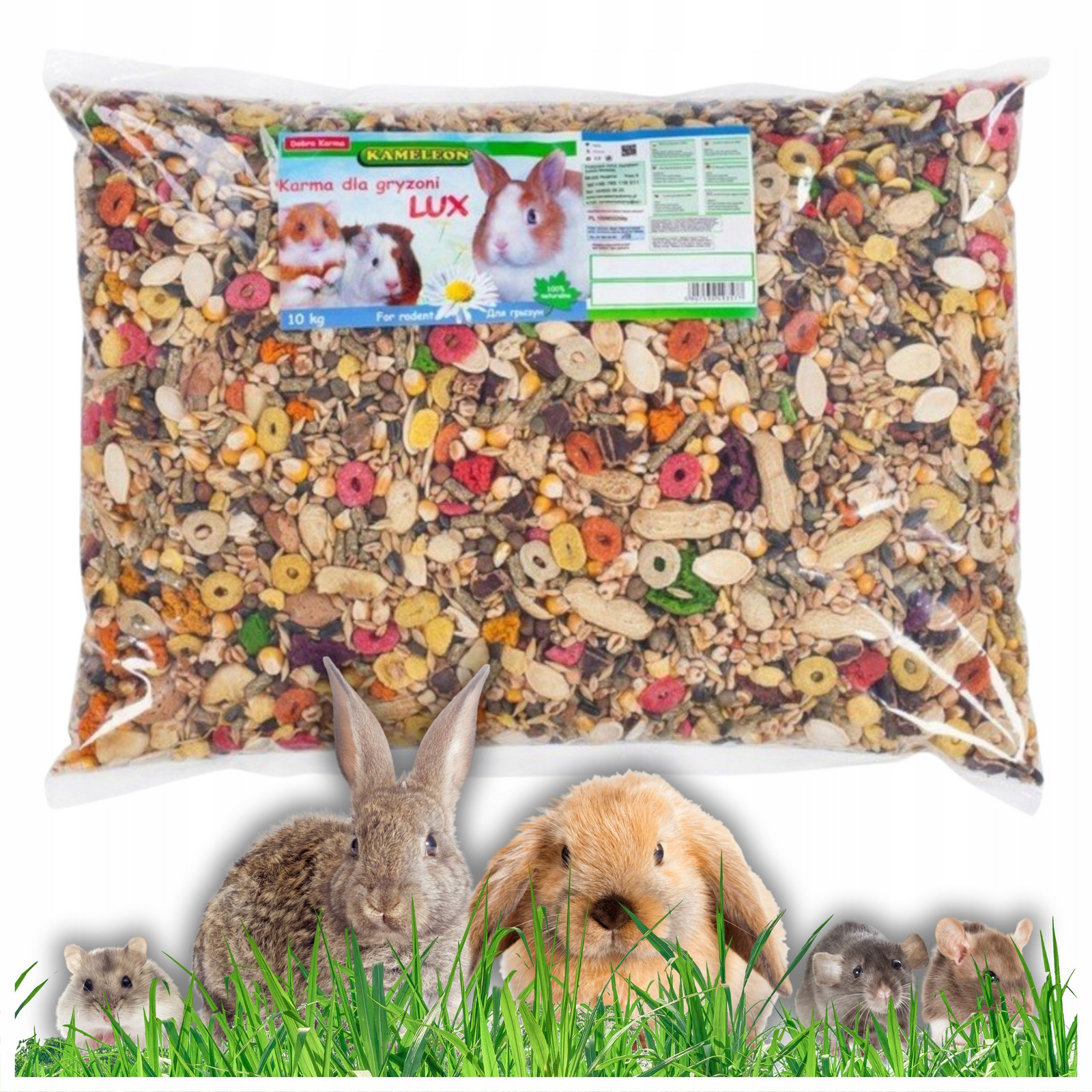 Kameleon krmivo směs krmivo Lux 10 kg pro hlodavce a zvířátka Pochoutky