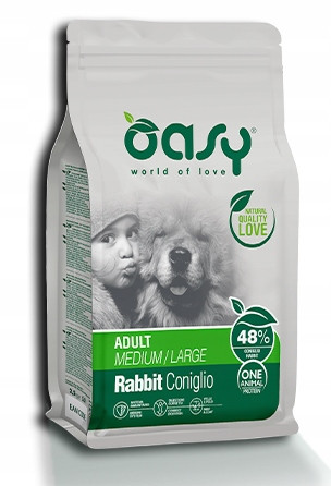 Oasy One Protein M/L Adult králík suché krmivo pro psy 2,5 kg