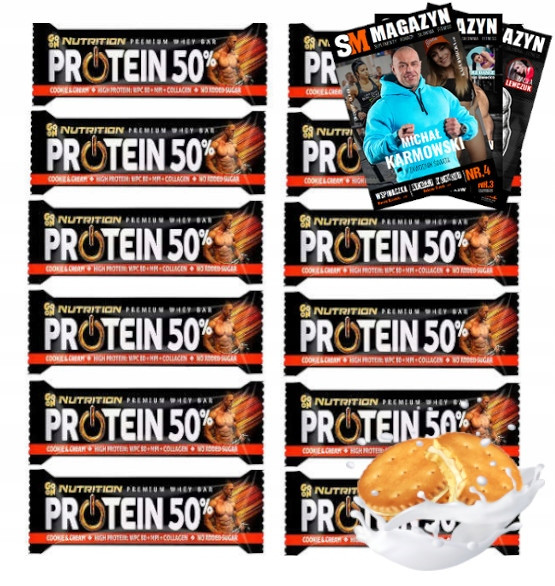 Go On Proteinová tyčinka 50% Cookies&Cream 12x40g