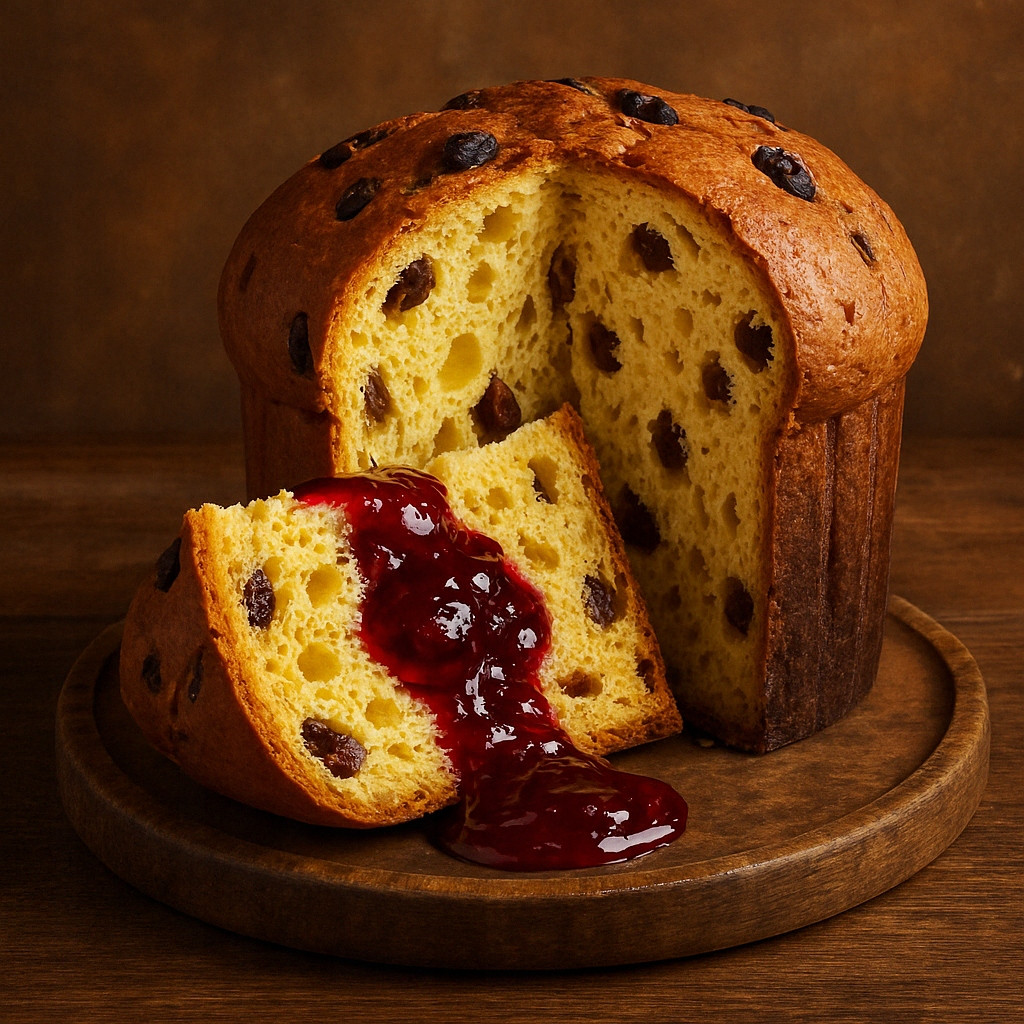 Výjimečná Panettone tmavá čokoláda s třešněmi amarena zabalená jako Dárek