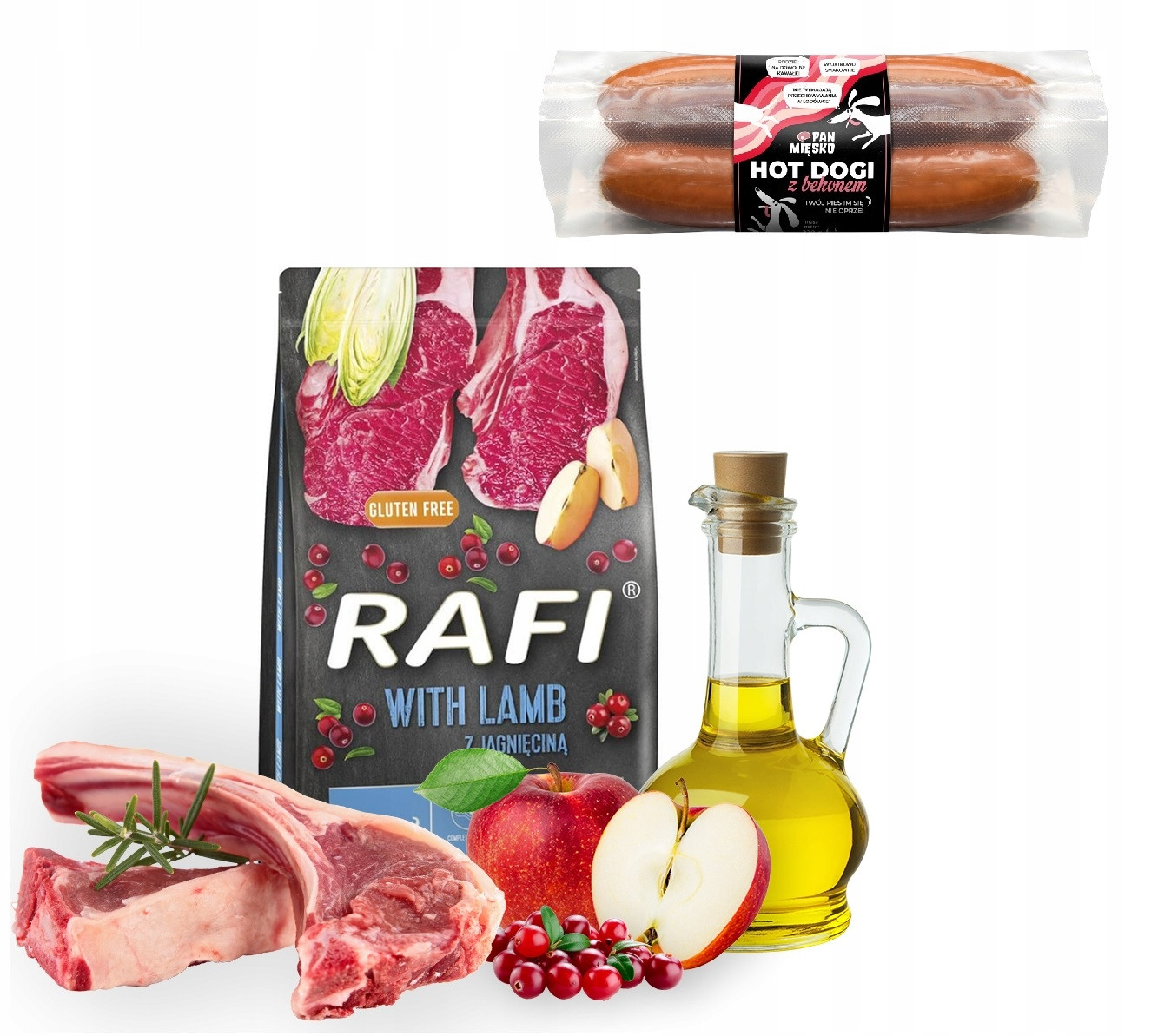 Rafi Adult Lamb 10 kg pro dospělé psy Hot Dogy Pan Mięsko