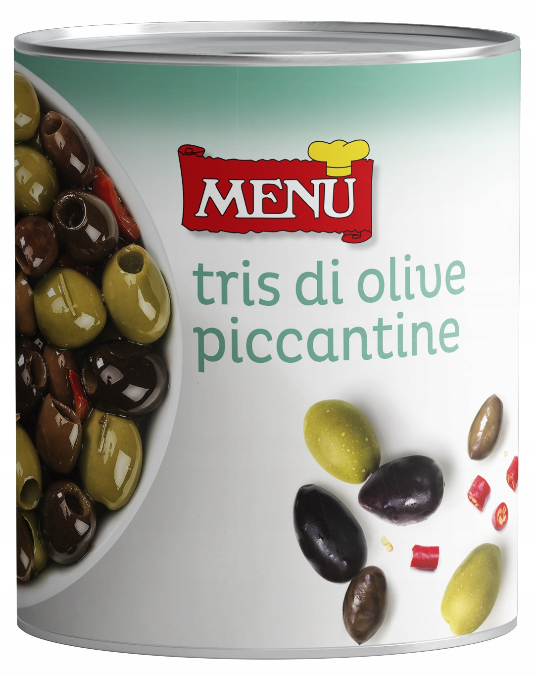Pikantní olivy bez pecek MIX 780 g Menu' bez lepku