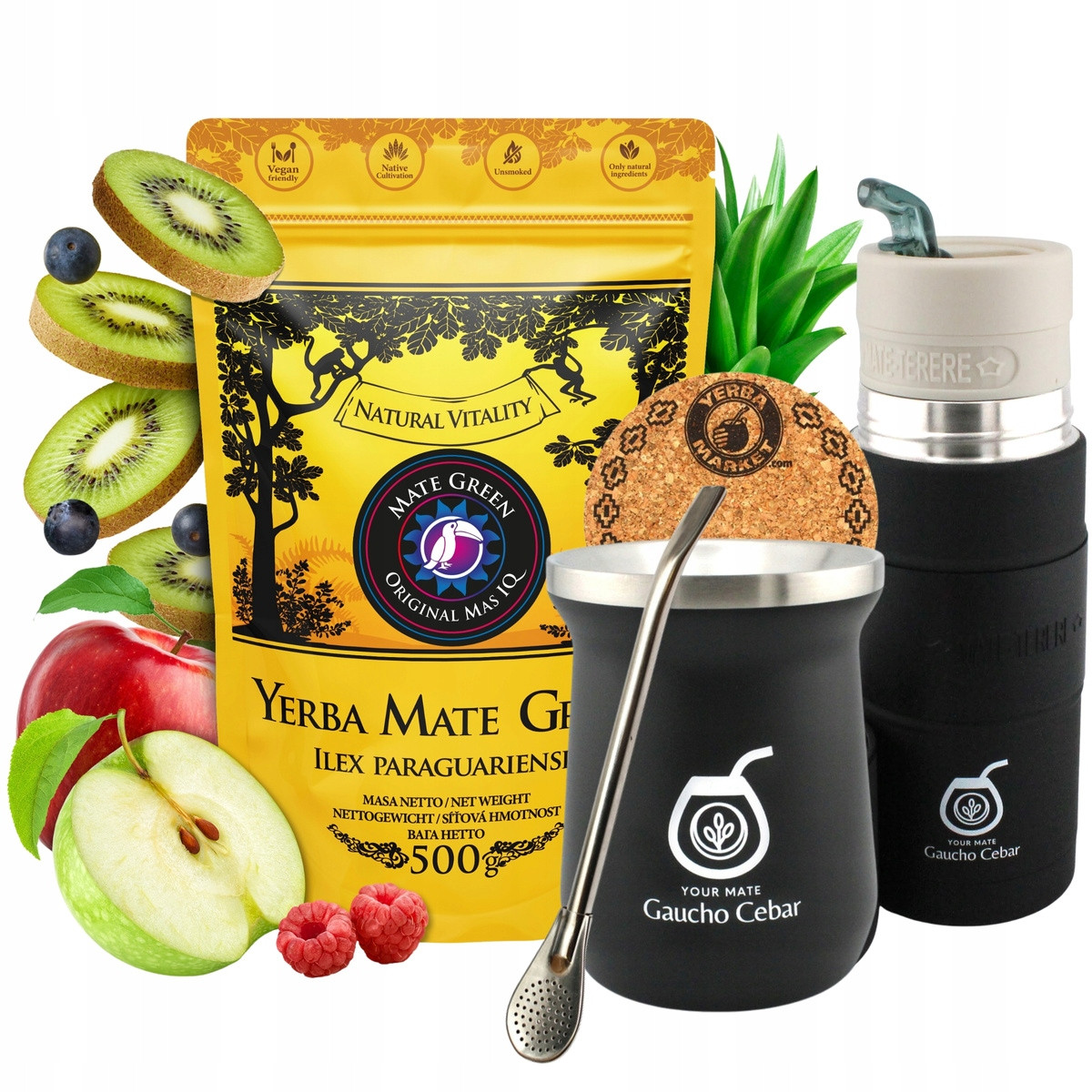 Sada Yerba Mate Green Sin Humo Mas Inteligente Iq 0,5 kg 3x500 g 1,5 kg