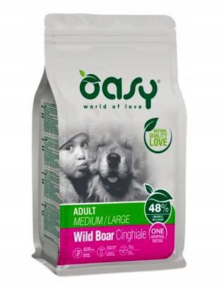 Oasy suché krmivo pro psy One Protein M/L Adult divočák 12 kg