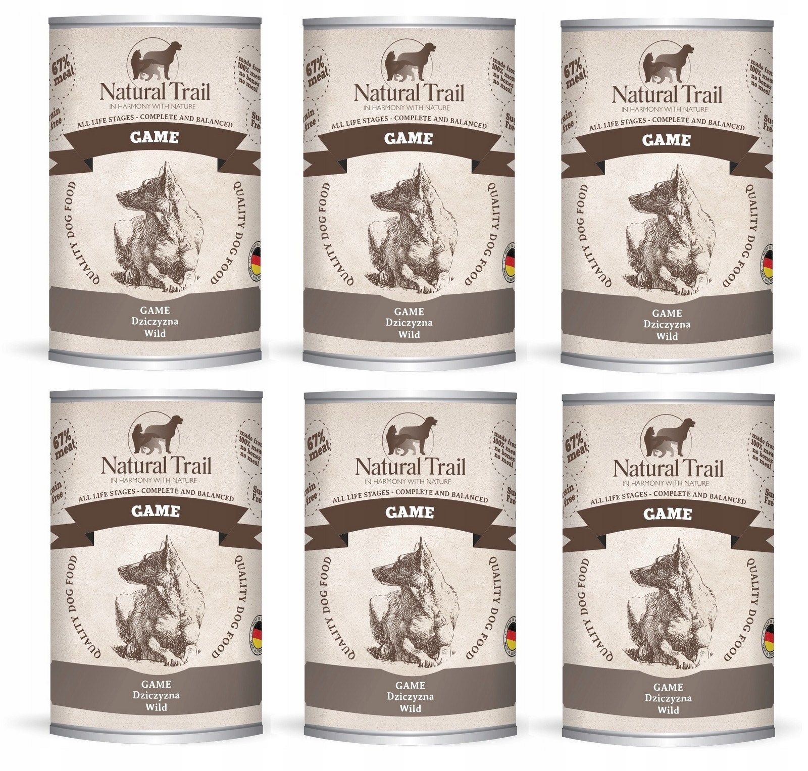 Natural Trail Game 6x400g mokré krmivo Zvěřina