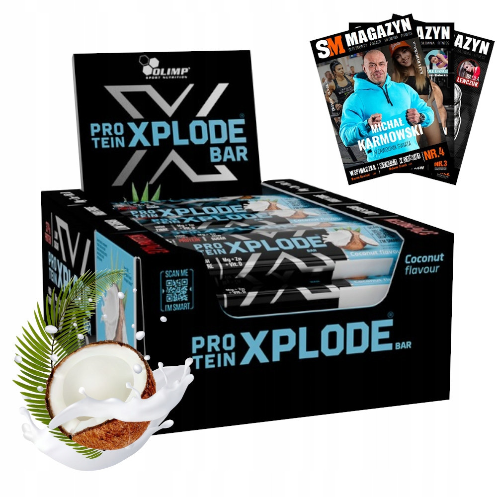 Olimp Protein Xplode Bar 25x40g Proteinová Tyčinka Vitamíny Hořčík Energie