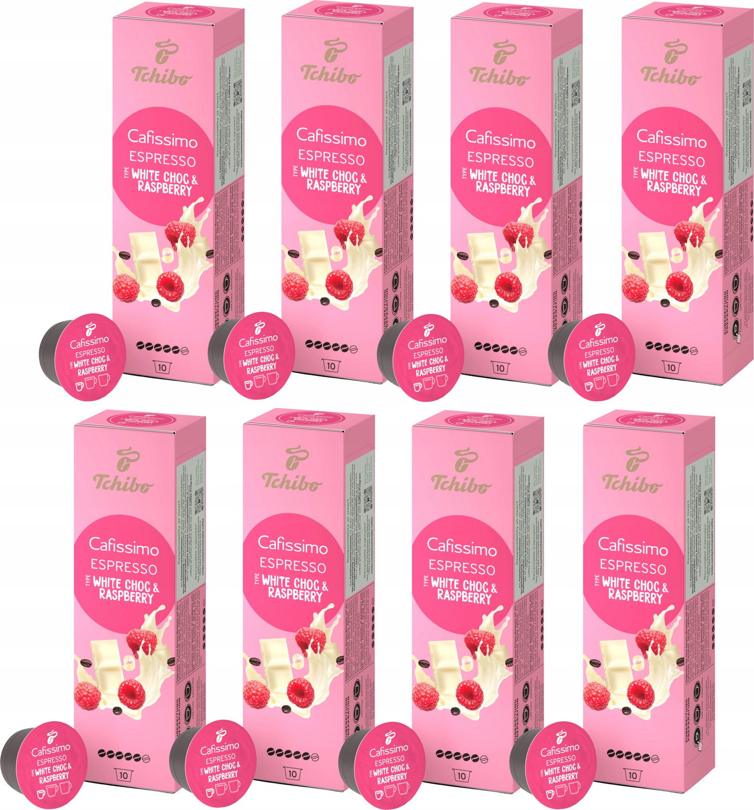 Kapsle Tchibo Cafissimo White Choc & Raspberry 8 x 10 kapslí