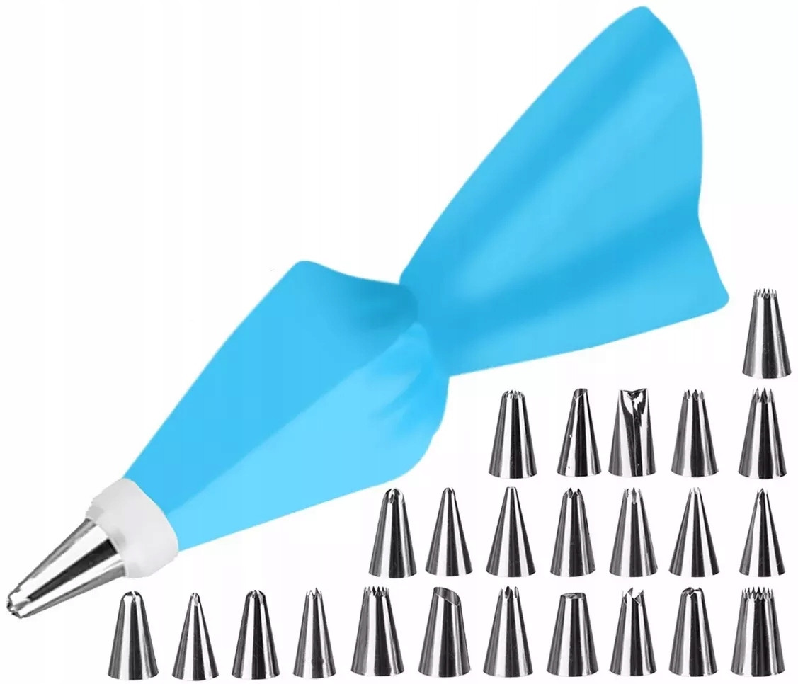 2 x Cukrářský Sáček (sáček) z opakovaně použitelného silikonového cukrářského sáčku na dorty