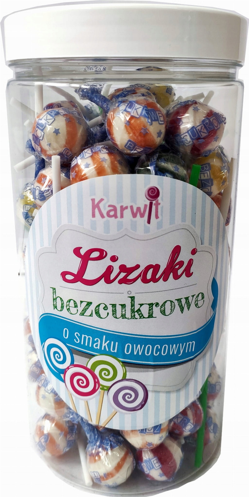Karvit Lízátka Bez Cukru S Ovocnou Příchutí 80 X 8 G