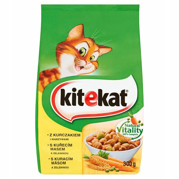 2 x Krmivo pro kočky Kitekat Kuře se zeleninou 300 g